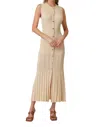 Line And Dot Deliah Midi Dress In Birch In Neutral