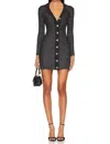 Line And Dot Denver Sweater Dress In Black In Black