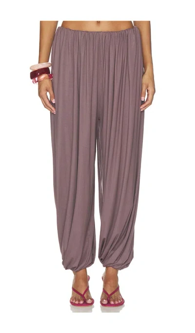 Line & Dot Diane Draped Knit Pants In Purple