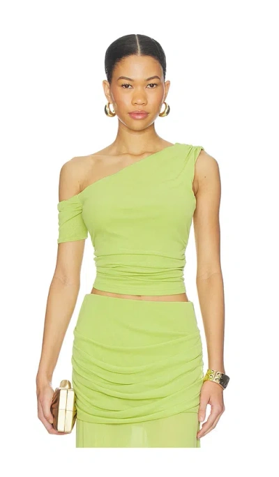 Line & Dot Divya Top In Green