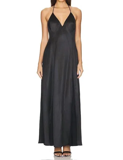 Line And Dot Dreaming Maxi Dress In Black