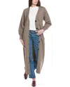 Line & Dot Dune Cardigan In Brown