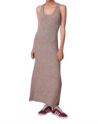 Line And Dot Dune Maxi Sweater Dress In Mushroom In Brown