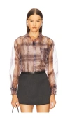 Line & Dot Duro Shirt In Brown