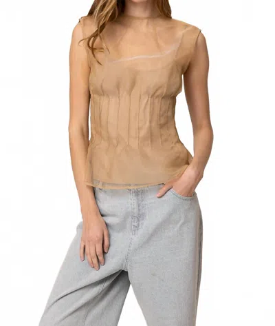 Line And Dot Elfreda Sleeveless Top In Nude In Neutral