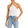 Line & Dot Elizabeth Womens Halter Open Back Tank Top In White