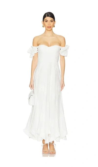 Line & Dot Emberly Maxi Dress In White