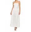 Line And Dot Emberly Mix-media Dress In White In White