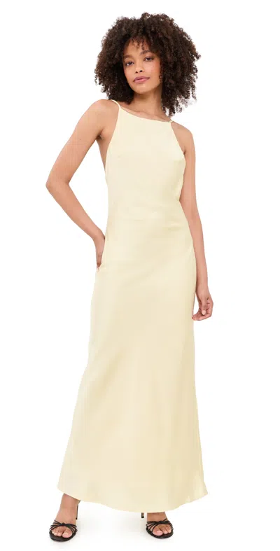 Line & Dot Emel Maxi Dress Light Yellow