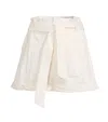 LINE AND DOT EMERY PAPERBAG SHORT IN WHITE