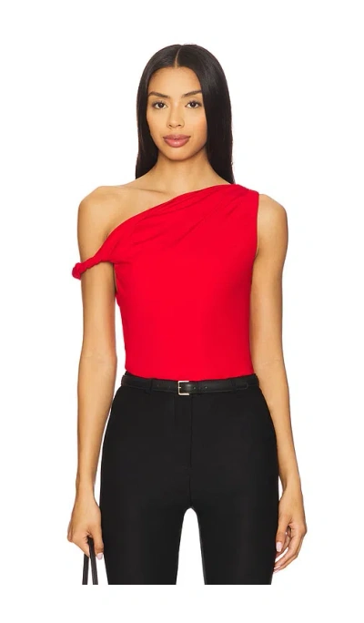 Line & Dot Erina Top In Red