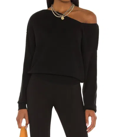 Line And Dot Favorite Off The Shoulder Sweater In Black