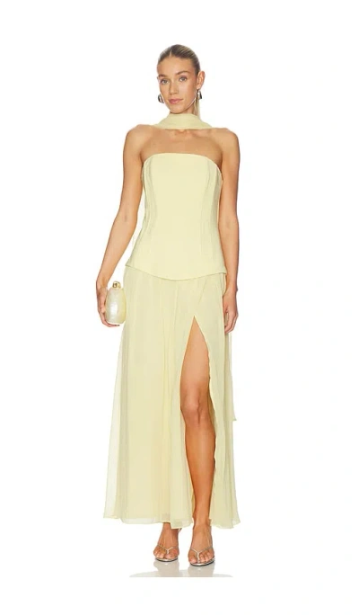 Line & Dot Fond Dress In Yellow