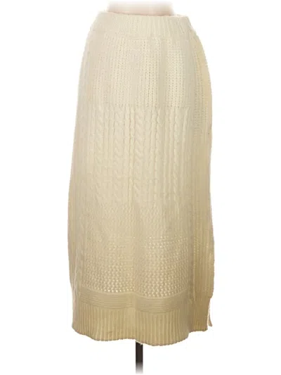 Pre-owned Line & Dot Formal Skirt In Ivory
