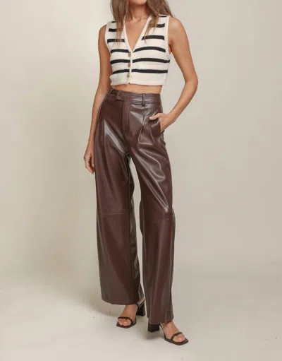 Line And Dot Halle Pants In Cocoa In Brown