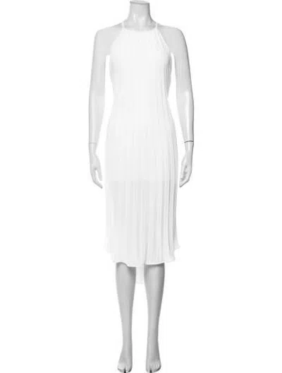 Pre-owned Line & Dot Halterneck Midi Length Dress In Green