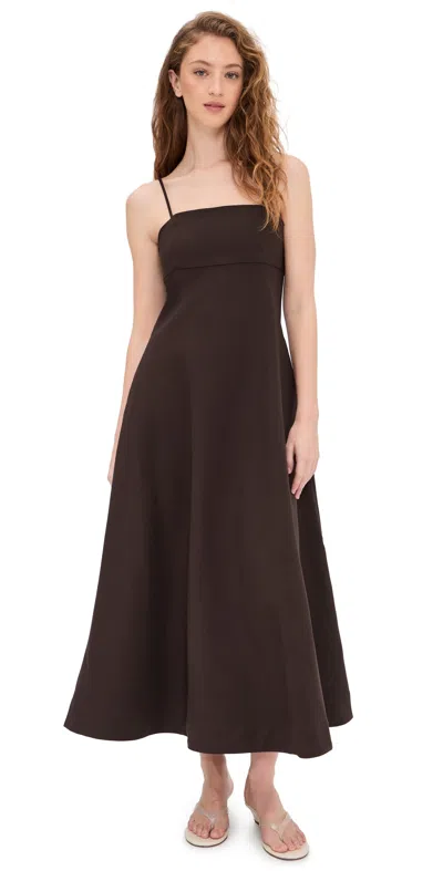 Line & Dot Hansen Dress Dark Brown