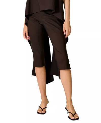 Line And Dot Hansen Pedal Pusher Pants In Dark Brown