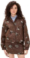 Line & Dot Harriet Jacket Brown In Brown