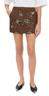 Line & Dot Harriet Mini Skirt Brown In Brown