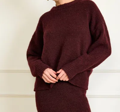 Line And Dot Hart Sweater In Burgundy