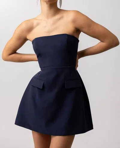 Line And Dot Huston Mini Dress In Navy