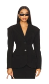 Line & Dot Ida Hourglass Blazer In Black