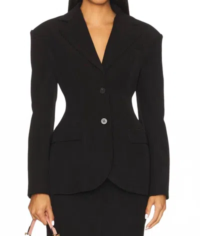 Line And Dot Ida Hourglass Blazer In Black
