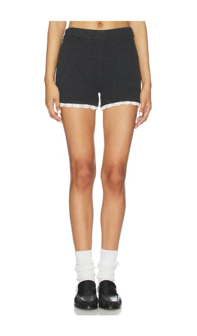 Line & Dot Inara Knit Shorts In Black