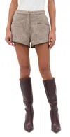 Line & Dot Ingrid Shorts Brown In Brown