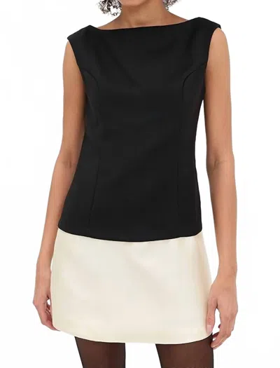 Line And Dot Isabelle Mini Dress In Off White/black In Multi