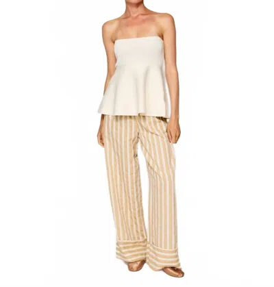 Line And Dot Isadore Knit Top In Ivory In Gold