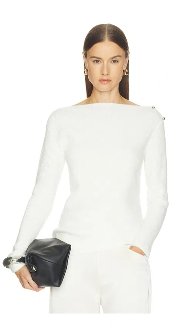 Line & Dot Jess Sweater In White