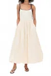 Line And Dot Jules Maxi Dress In Beige In White