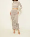 Line And Dot Juniper Maxi Skirt In Taupe In Grey