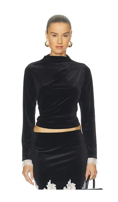 Line & Dot Kalo Top In Black Multi