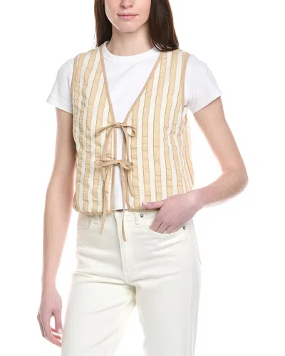 Line & Dot Kamari Tie Detailed Top In Neutral