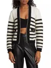 Line And Dot Kammi Cardigan In Ivory/black In Multi