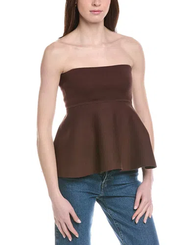 Line & Dot Kingston Knit Sweater Top In Brown