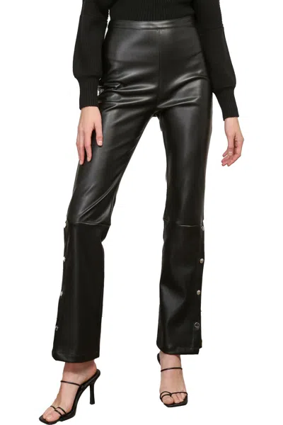 Line And Dot Kourtney Leather Pants In Black