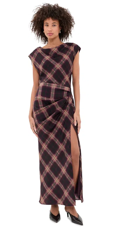 Line & Dot Kristopher Maxi Dress Burgundy