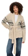 Line & Dot Kristy Cardigan Taupe Multi In Multi