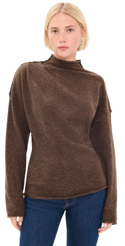 Line & Dot Lennon Sweater Brown In Pink