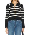 Line And Dot Let Me Be Cardigan In Black & Ivory In Multi