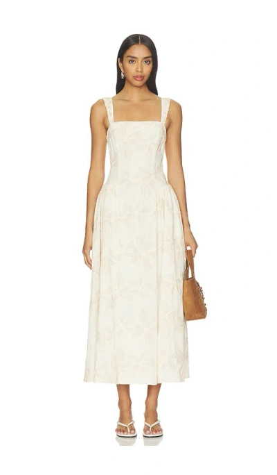 Line & Dot Lilianna Midi Dress In Yellow