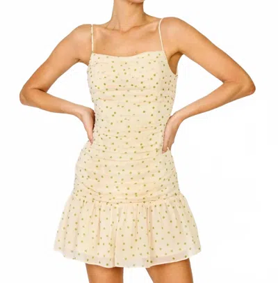 Line And Dot Lilou Mini Dress In Cream In Yellow