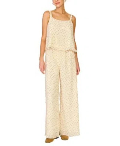 Line & Dot Line Dot Womens Lilou Sleeveless Scoop Neck Top Pull On Pants In Neutral