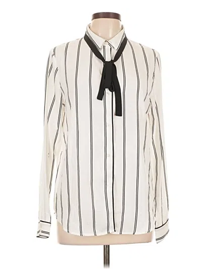 Pre-owned Line & Dot Long Sleeve Blouse In Ivory
