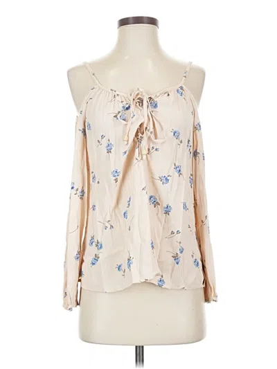 Pre-owned Line & Dot Long Sleeve Blouse In Tan