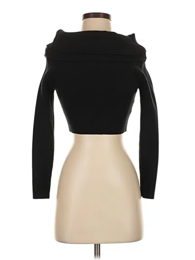 Pre-owned Line & Dot Long Sleeve Top Black Strapless Neckline Tops